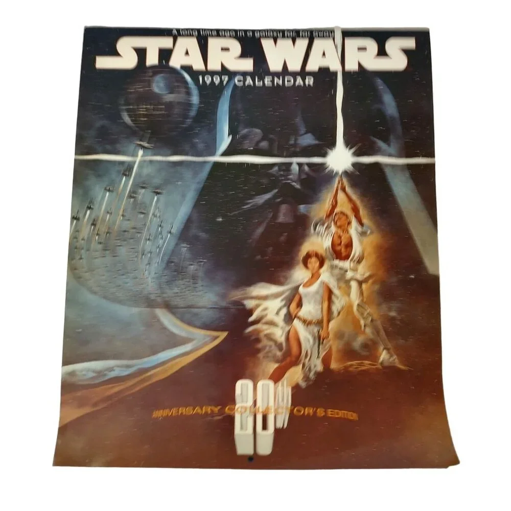 Vintage Star Wars 1997 Collectible Edition Calendar Featuring Iconic Movie Poste